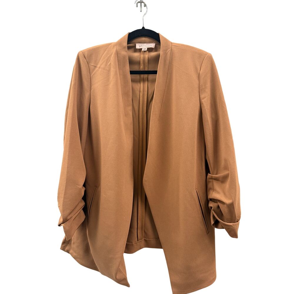 Philosophy Women's Camel Tan Blazer Stretch Medium
